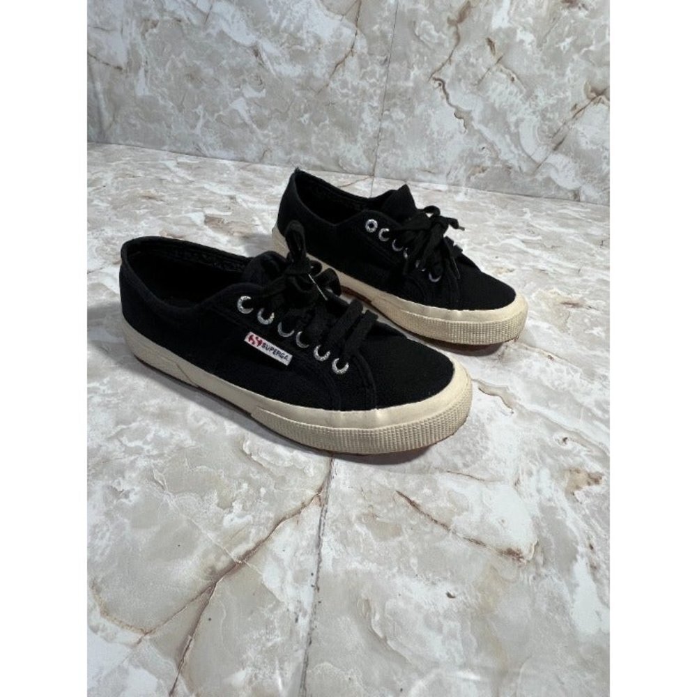 Superga 2750 Classic S000010-999 Black Sneaker Shoes Women Size 8.5 -Men Size 7